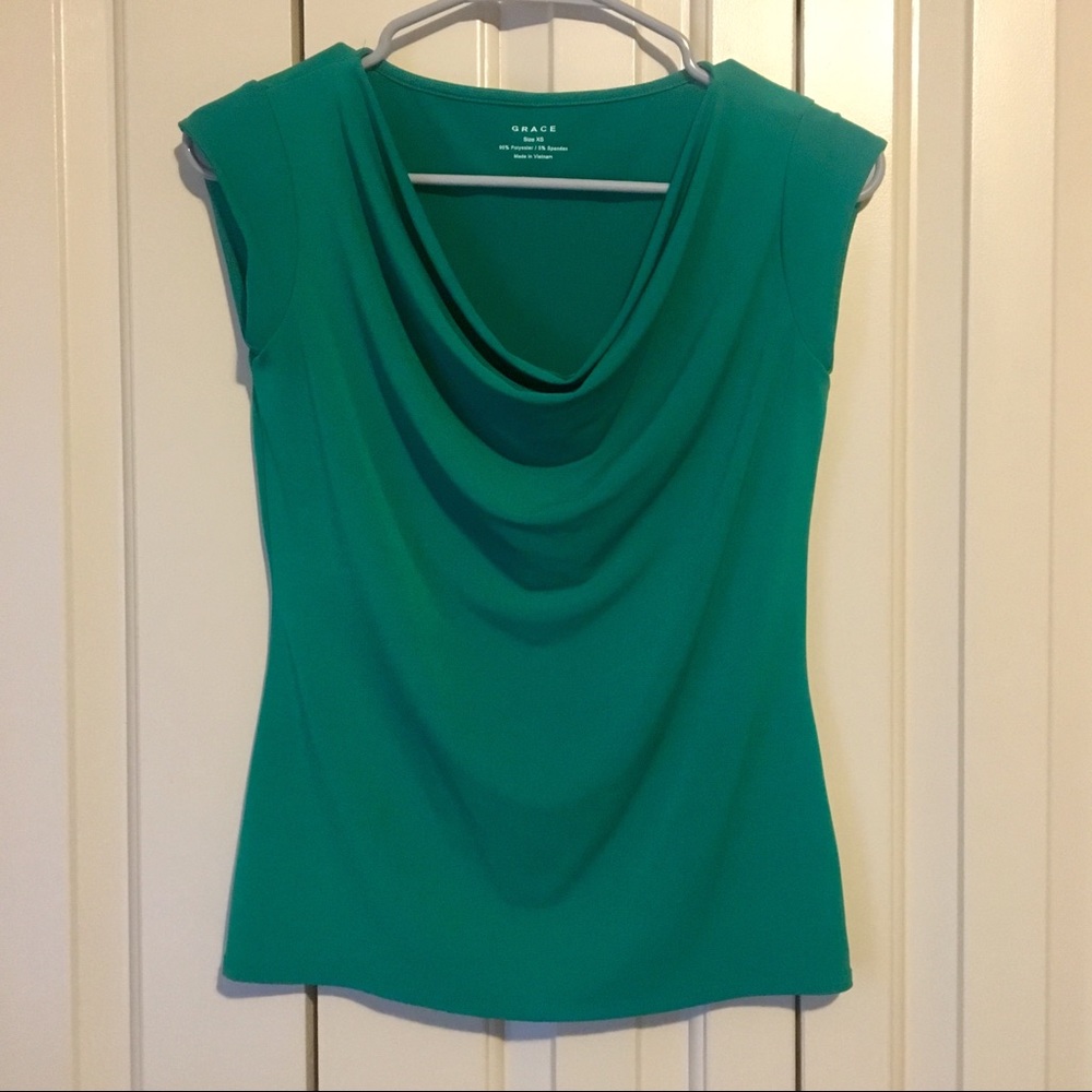 Grace green dress tank top ~ size xsmall